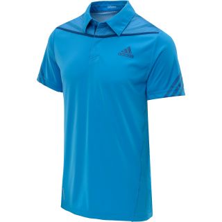 adidas Mens adiZero Short Sleeve Tennis Polo   Size Large, Solar Blue/blue