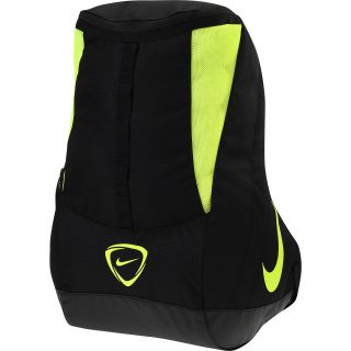 NIKE Shield Compact Soccer Backpack, Black/volt