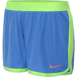 NIKE Womens Icon Reversible Shorts   Size Xl, Distance Blue/lime