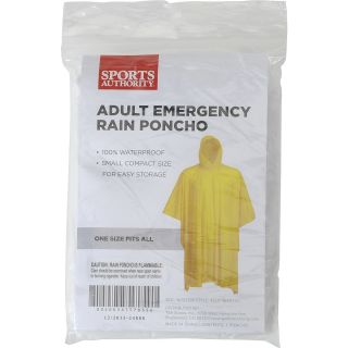 SPORTS AUTHORITY Adult Emergency Rain Poncho, Clear