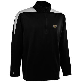 Antigua Mens New Orleans Saints Succeed Brushed Back Fleece Pullover   Size