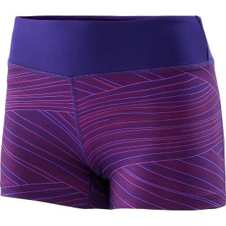 UNDER ARMOUR Womens HeatGear Sonic Printed 2.5 Shorts   Size Large, Purple