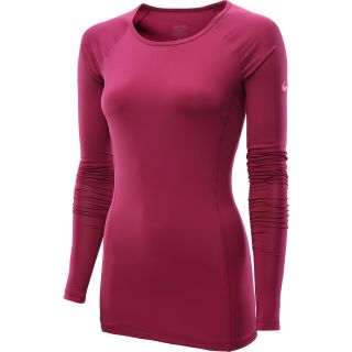 NIKE Womens Pro Essentials Hybrid 2 Long Sleeve T Shirt   Size Xl,