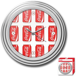 Trademark Global Coca Cola 11.75 Clock with Chrome Finish   Cans Style (COKE 