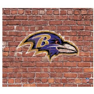Artissimo Baltimore Ravens Brick Wall 22X28 Canvas Art (ARTFBBALBR22)