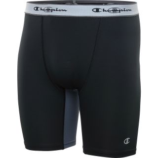 CHAMPION Mens Double Dry 6 Compression Shorts   Size Xl, Black/slate