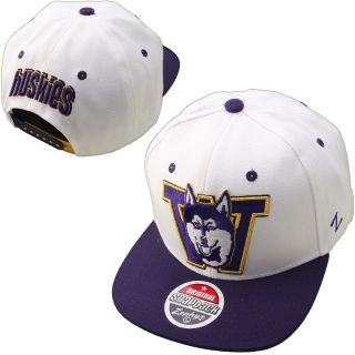Zephyr Washington Huskies Refresh 32/5 Adjustable Hat   White/Dark Purple