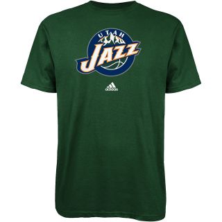 adidas Mens Salt Lake City Jazz Full Primary Logo Short Sleeve T Shirt   Size
