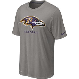 NIKE Mens Baltimore Ravens Legend Elite Logo T Shirt   Size Xl, Grey