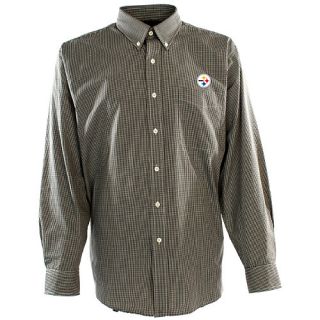 Antigua Mens Pittsburgh Steelers Focus Cotton/Polyester Woven Mini Check