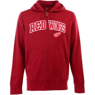 Antigua Mens Detroit Red Wings Full Zip Hooded Applique Sweatshirt   Size