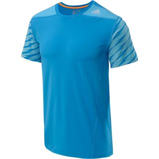 adidas Mens TechFit Base Short Sleeve Graphic T Shirt   Size Small, Solar
