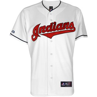 Majestic Athletic Cleveland Indians Blank Replica Home Jersey   Size Large,