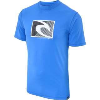 RIP CURL Mens Vantage Short Sleeve Surf Shirt   Size Medium, Blue
