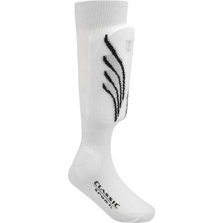 CLASSIC SPORT Youth Soccer Shin Sock   Size Small, White