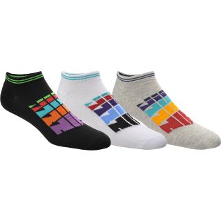 NIKE Adult Retro No Show Socks   3 Pack   Size Large, White/black/grey