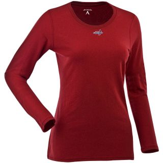 Antigua Womens Washington Capitals Relax LS 100% Cotton Washed Jersey Scoop