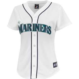 Majestic Athletic Seattle Mariners Blank Womens Replica Home Jersey   Size