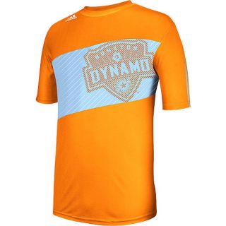adidas Mens Houston Dynamo Finished Short Sleeve T Shirt   Size Large, Orange