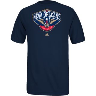adidas Mens New Orleans Pelicans Full Primary Logo Short Sleeve T Shirt   Size