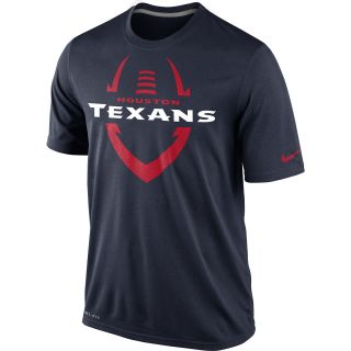 NIKE Mens Houston Texans Dri FIT Legend Icon Short Sleeve T Shirt   Size