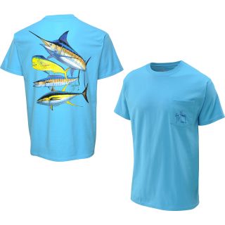 GUY HARVEY Mens Foursome Offshore Short Sleeve T Shirt   Size Xl, Aqua Blue