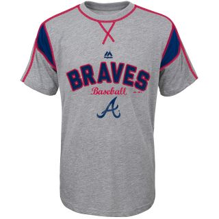 MAJESTIC ATHLETIC Youth Atlanta Braves Short Stop Short Sleeve T Shirt   Size