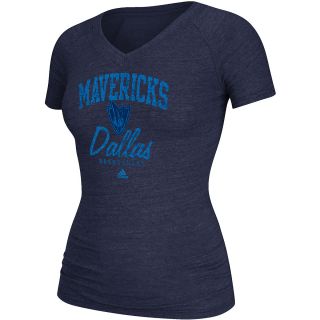 adidas Womens Dallas Mavericks New Athletic Tri Blend T Shirt   Size Xl, Navy
