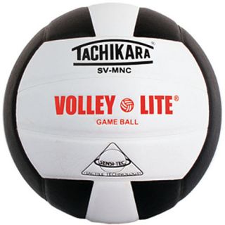 Tachikara SVMN Volley Lite Composite Leather Indoor Volleyballs, Black (SVMNC.