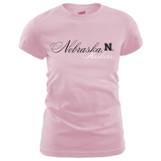 MJ Soffe Womens Nebraska Cornhuskers T Shirt   Soft Pink   Size Medium,