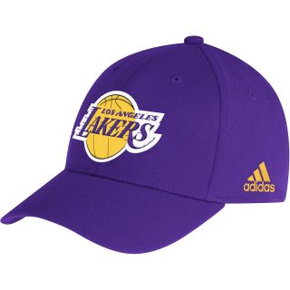 adidas Mens Los Angeles Lakers Alternate Color Structured Flex Stretch Fit Cap