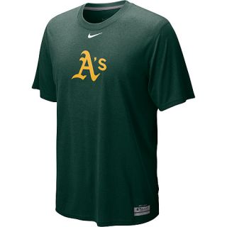 NIKE Mens Oakland Athletics AC Dri Fit Logo Legend Short Sleeve T Shirt   Size