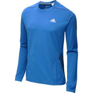 adidas Mens Questar Running Long Sleeve T Shirt   Size Large, Blue