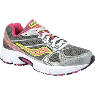 SAUCONY Womens Grid Cohesion 6 Running Shoes   Size 5.5, Grey/pink