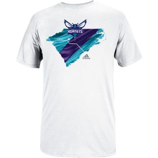 adidas Mens Charlotte Hornets Flag State Short Sleeve T Shirt   Size Large,