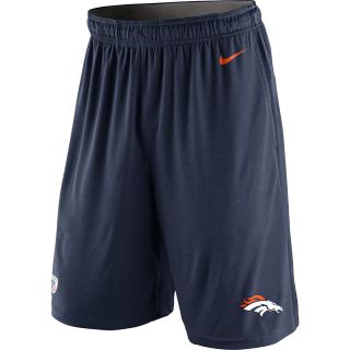 NIKE Mens Denver Broncos Dri FIT Fly Shorts   Size Large, Navy/orange