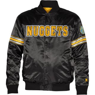 Denver Nuggets Logo Black Jacket (STARTER)   Size Large, Black