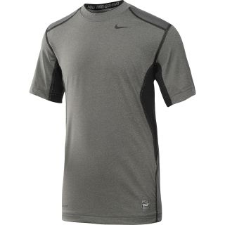 NIKE Boys Pro Combat Hypercool Fitted Short Sleeve Top   Size Xl, Carbon
