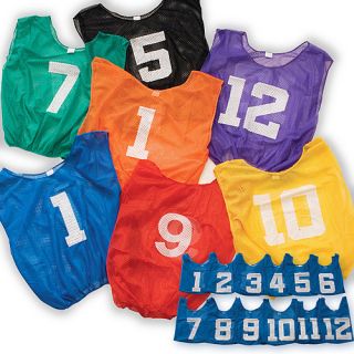 Sport Supply Group Lightweight Numbered Adult Scrimmage Vest  Set of 12   Size