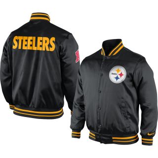 NIKE Mens Pittsburgh Steelers Snap Front Start Again Jacket   Size Medium,
