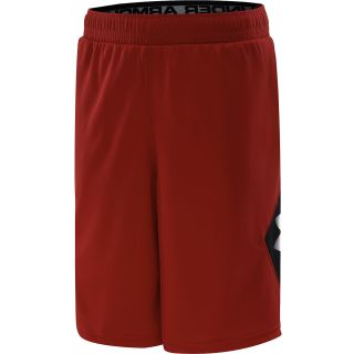 UNDER ARMOUR Boys From Downtown Basketball Shorts   Size Xl, White/flashlight