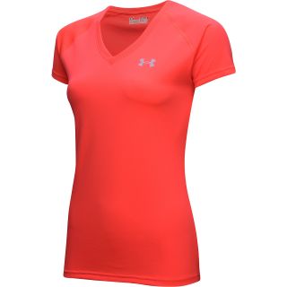 UNDER ARMOUR Womens UA Tech Short Sleeve V Neck T Shirt   Size Medium, Neo