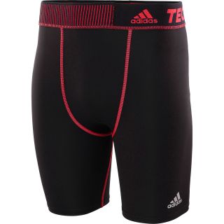 adidas Mens TechFit Base 7 Short Tights   Size 2xl, Black/scarlet