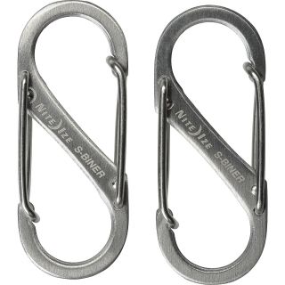 Nite Ize S Biner Stainless Steel Carabiner   Size 1   2 Pack, Stainless