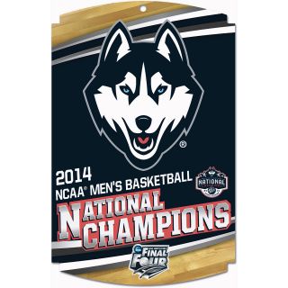 Wincraft UConn Huskies NCAA Basketball National Champions 11x17 Wood Sign