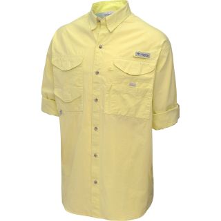 COLUMBIA Mens Bonehead Long Sleeve Woven Shirt   Size 2x Tall, Sunlit Yellow