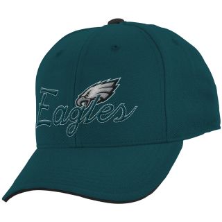 NFL Team Apparel Youth Philadelphia Eagles Structured Adjustable Cap   Size