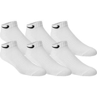 NIKE Performance Low Cut Socks, 6 Pack   Size Large, White/black