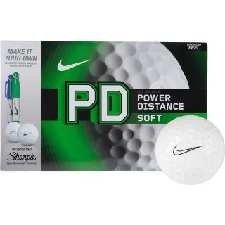 NIKE Power Distance Soft Golf Balls   12 Pack, White