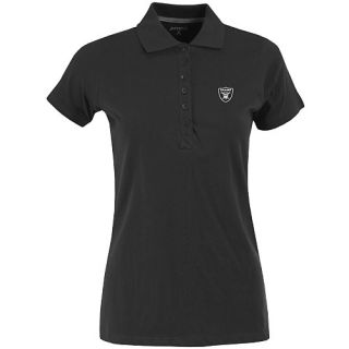 Antigua Womens Oakland Raiders Spark 100% Cotton Washed Jersey 6 Button Polo  
